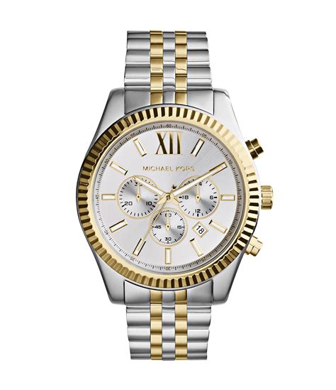 michael kors men's lexington two tone chronograph watch|Michael Kors lexington chronograph watch.